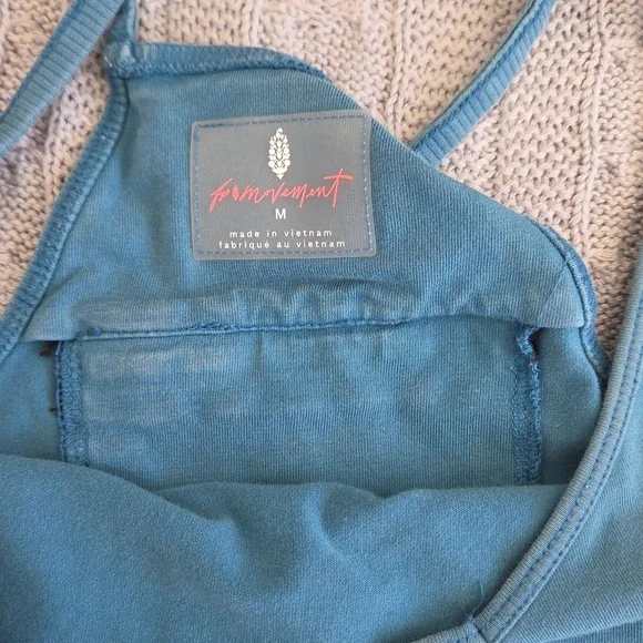 Free People Hot Shot Onesie Skyline Blue Medium - Picture 3 of 7